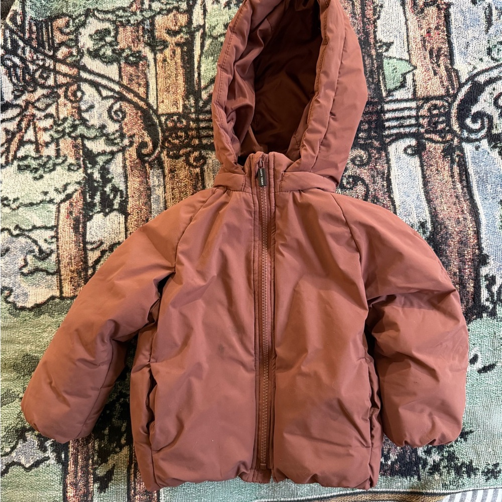 Zara Sorona DuPont burgundy Zara puffer coat size 2/3